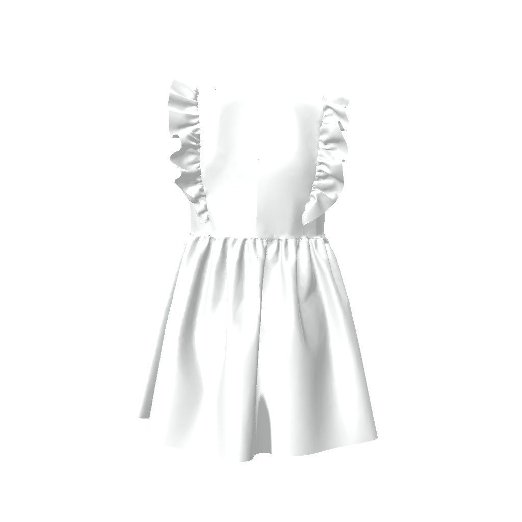 All-Over Print Girls Ruffle Trim Dress